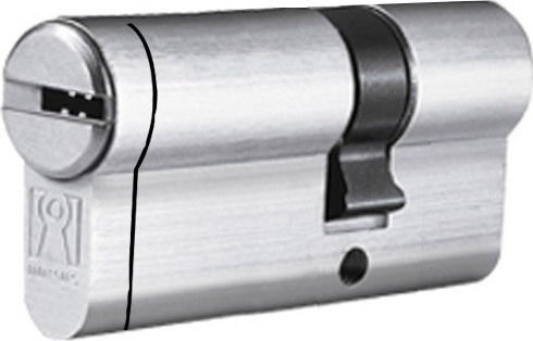 Domus Lock Cylinder Security ECON 83mm (30-53) with 5 Keys Silver