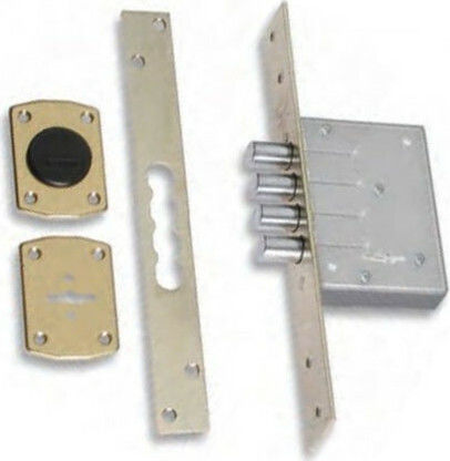Securemme Recessed Lock Safe deposit box with Cylinder and Center 45mm Gold