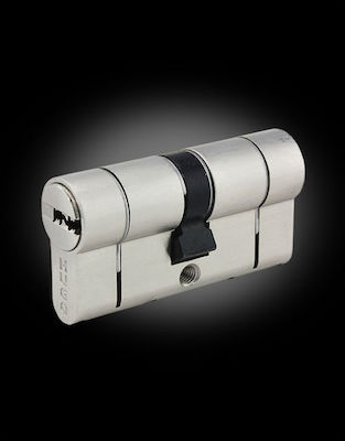 Hugo Locks Κύλινδρος Κλειδαριάς Ασφαλείας GR 3.5S 70mm (35-35) με 5 Κλειδιά Ασημί