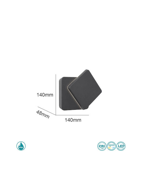 SoleLuce Wandmontierte Außenbeleuchtung Deckenleuchte LED IP54