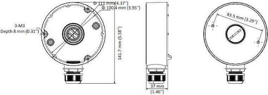 Hikvision Suport pentru camere de sisteme CCTV Alb White DS-1280ZJ-DM18