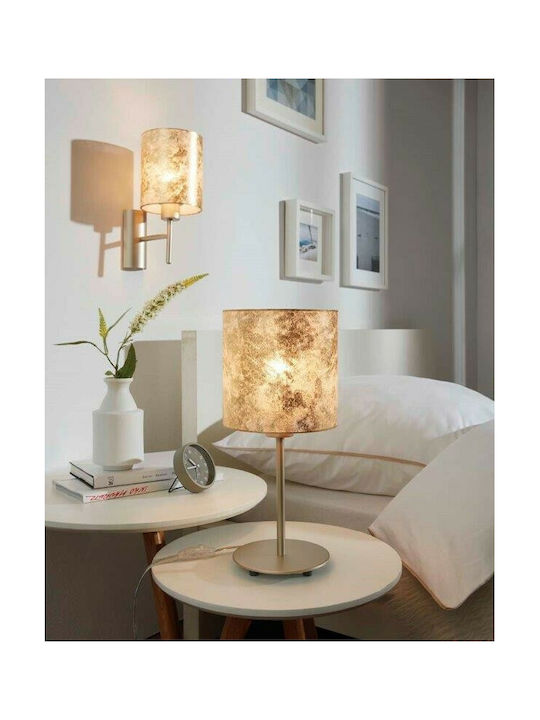 Eglo Viserbella Metal Table Lamp for Socket E27 with Gold Shade and Base