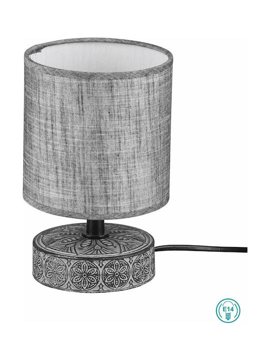 Trio Lighting Marie Ceramic Table Lamp for Socket E14 with Gray Shade and Base