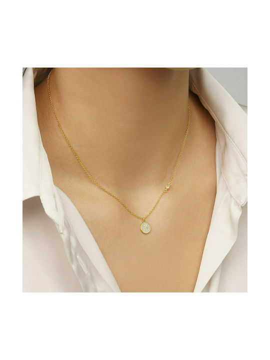 Excite-Fashion Elegant Essence Necklace from Gold Plated Silver with Zircon