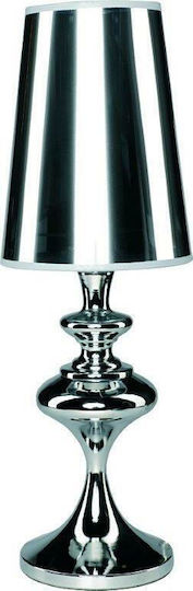 Nowodvorski Alaska Metal Table Lamp for E27 Socket with Silver Shade and Base