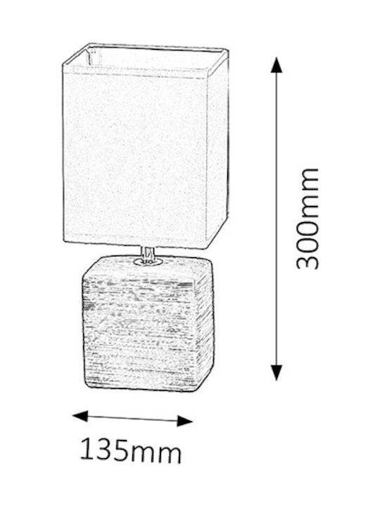 Rabalux Orlando Keramik Tischlampe für Fassung E14 mit Weiß Schirm und Beige Basis