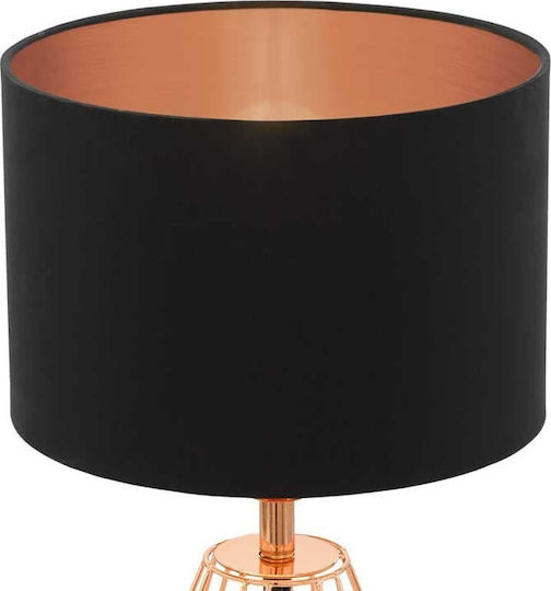Eglo Metal Table Lamp for Socket E14 with Black Shade and Gold Base