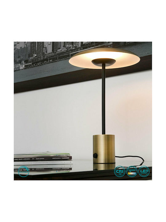 Faro Barcelona Hoshi Μεταλλικό Πορτατίφ LED με Χρυσό Καπέλο και Βάση