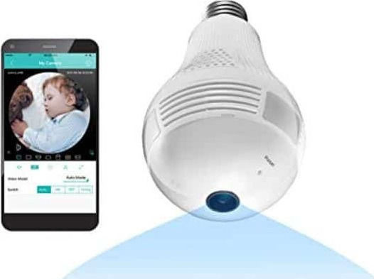 Hidden Camera WiFi Lamp 960P with Memory Card Slot and Motion Detector