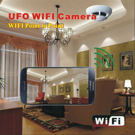 Hidden Camera WiFi Smoke detector 1080p with Memory Card Slot