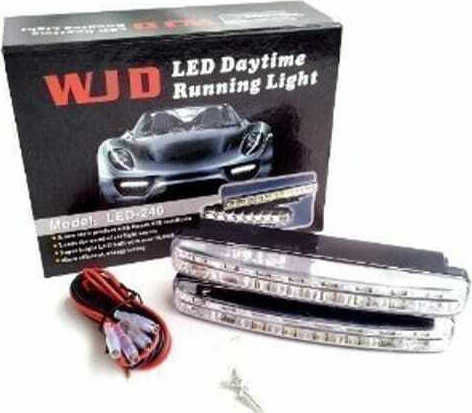 Daytime Running Lights Rectangle Waterproof Daytime Running Lamps Car LED Universal 12V 5W 15.6cm with White Lighting 2pcs MG50847