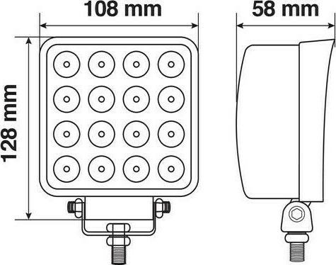 Lampa WL-25 Squareς Waterproof Headlights Car LED Universal 10 - 30V 48W 10.8cm 1pcs