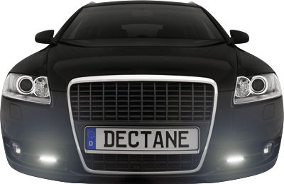 8 White Light Rectangular Rezistente la apă Lămpi de funcționare pe timp de zi Auto LED Universal cu Alb Iluminare 2buc