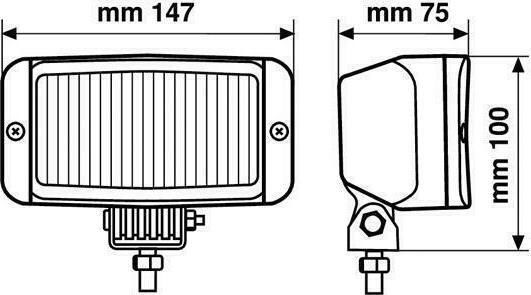 Lampa Prox Squareς Headlights Car Universal 12V 55W with White Lighting 1pcs
