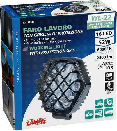 Lampa WL-22 Roundς Waterproof Headlights Car LED Universal 9 - 32V 52W with White Lighting 1pcs