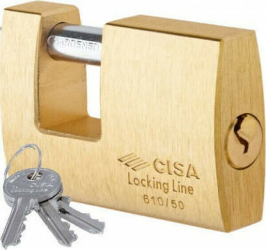 Cisa Steel Padlock Monoblock with Key 70mm 1pcs