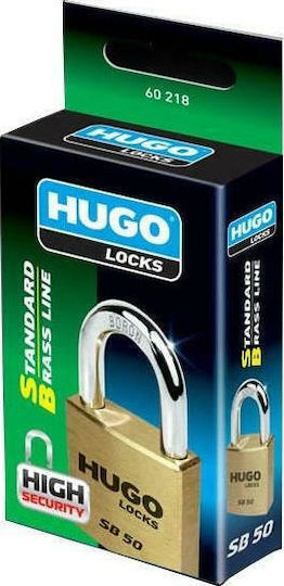 Hugo Locks SB 20 Μπρούτζινο Λουκέτο Πέταλο με Κλειδί 20mm