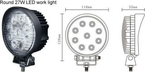 Waterproof LED Headlight Universal 12 / 24V 42W 11.6cm 1pcs