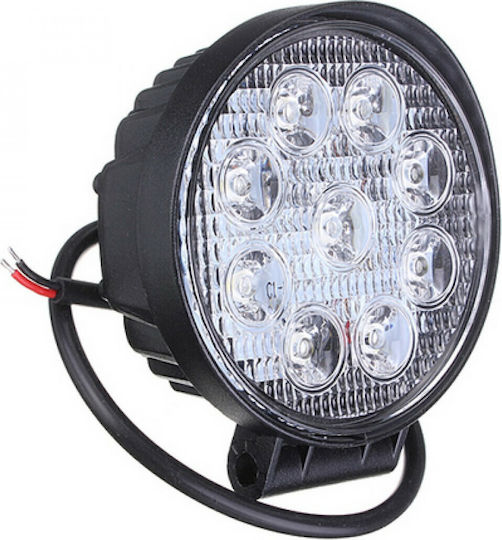Roundς Waterproof Headlights Car LED Universal 12 / 24V 27W 11.3cm 1pcs