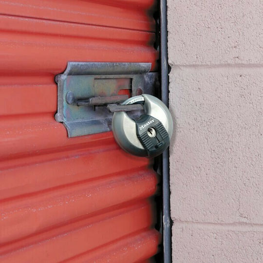 Master Lock Excell M40EURD Ατσάλινο Λουκέτο Δίσκος με Κλειδί 70mm Ασημί