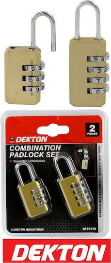 Dekton Vorhängeschloss Messing Kombination 2Stück