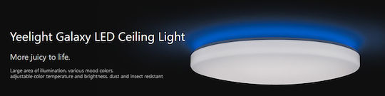 Yeelight Mi Ceiling Light 480 (White) Rund Draußen LED Panel 32W mit Warmes Weiß Licht 2700K