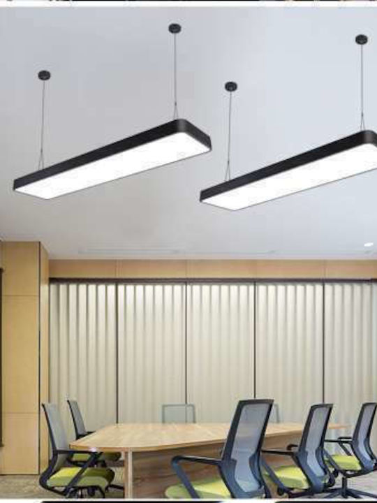 Atman Parallelogram Pendant LED Panel 60W with Cool White Light 120x30cm