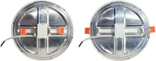 Aca Στρογγυλό Χωνευτό LED Panel 19W με Φυσικό Λευκό Φως 4000K 23εκ.