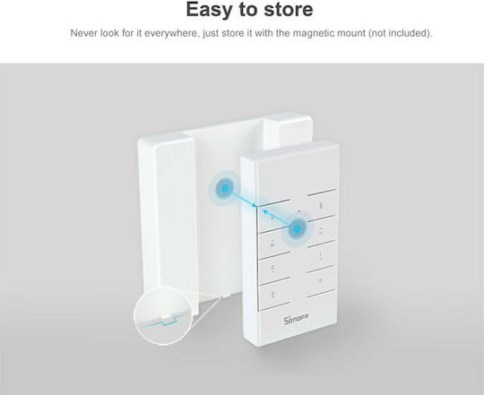 Sonoff RM433-BASE Βάση Στήριξης Διακόπτη 1 Θέσης για Remote Controller RM433 σε Λευκό Χρώμα 80043