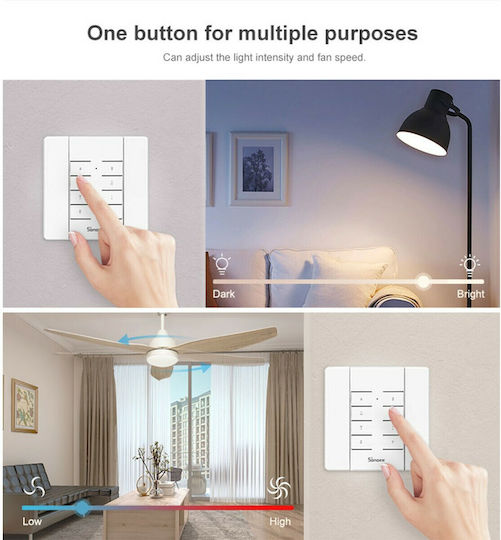 Sonoff RM433-BASE Βάση Στήριξης Διακόπτη 1 Θέσης για Remote Controller RM433 σε Λευκό Χρώμα 80043