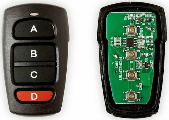 Profelmnet 4-Channel Cloning Garage Door Remote Control with Stable Code 433.92MHz