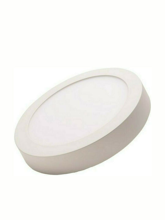 Eurolamp Rotund În aer liber Panou LED Putere 20W cu Alb Natural Lumini 22.5x22.5cm.