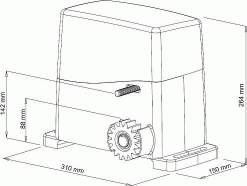 VDS SL1000-OIL S Set Motor pentru ușă de garaj culisantă până la 1000kg