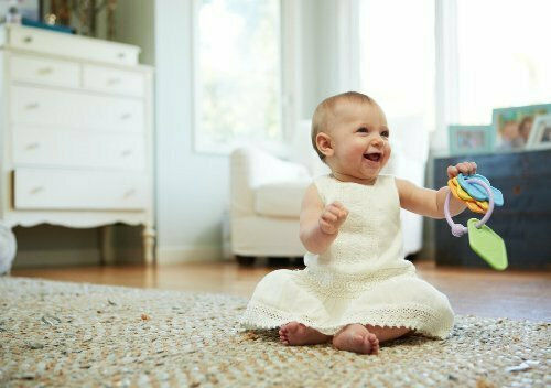 Green Toys Teething Rattle made of Plastic for 0 m+