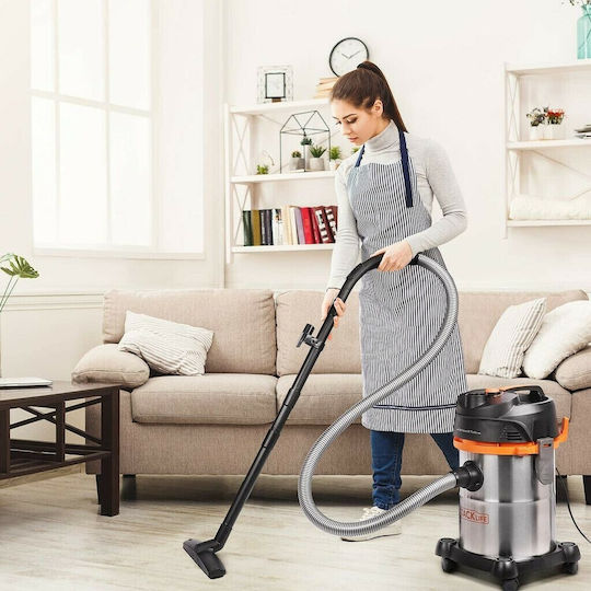 Tacklife PVC05B Vacuum Wet / Dry 1200W with Stainless Bin 20lt
