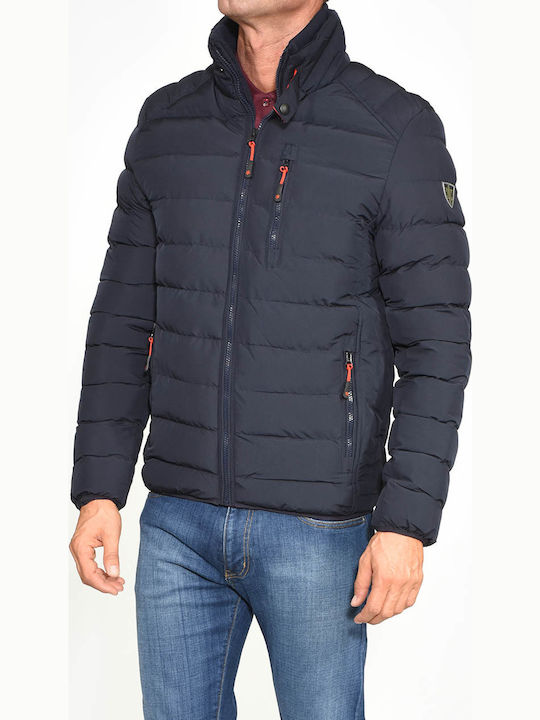 Geci Barbat Puffer Albastru Marin Iarna