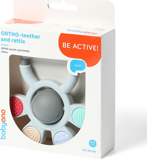 Babyono Teething Rattle made of Silicone for 3 m+