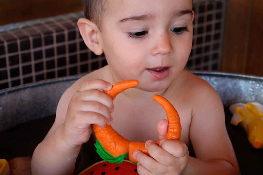 Oli&Carol Cathy the Carrot Μασητικός Κρίκος Οδοντοφυΐας από Καουτσούκ για 3 m+