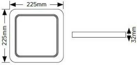 Geyer Platz Draußen LED Panel 18W mit Natürliches Weiß Licht 4000K