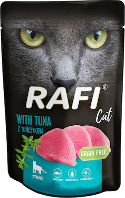 Dolina Noteci Rafi Cat Adult Sterilised Nasses Katzenfutter für Katze in Beutel mit Thunfisch 4x100gr