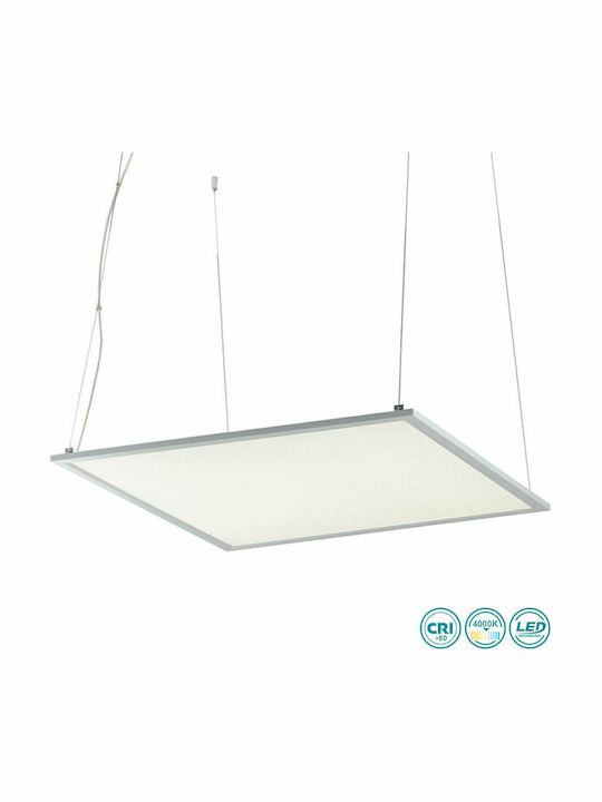 Fan Europe Square Pendant LED Panel 40W with Warm to Cool White Light 60x60cm