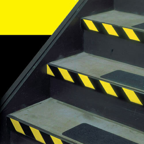 3M 766ia Adhesive Marking Tape Yellow/Black Plastic Width 5cm