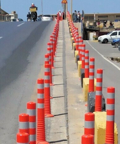 Doorado Plastic Traffic Columns Orange Flexible H75cm