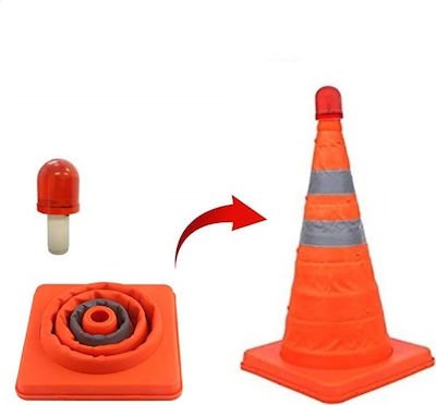 Auto Gs Cone Orange Πτυσσόμενος με Φως H62cm