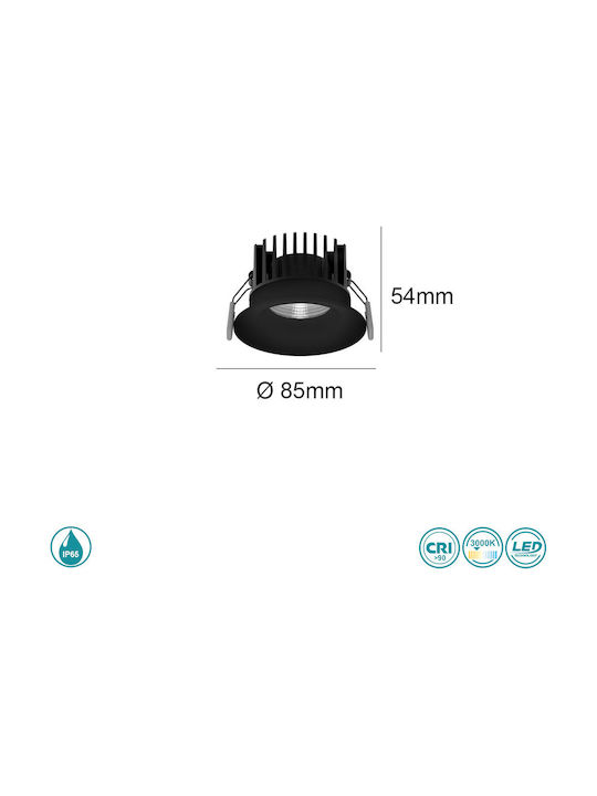 SoleLuce Waterproof Outdoor Ceiling Spot in Black Color 2060212329