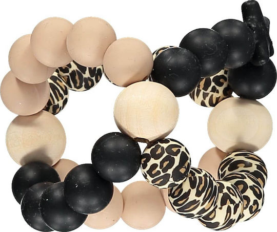 Nibbling Cube Teething Ring Wooden for 0 m+