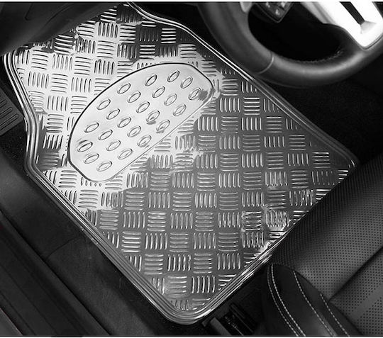Auto Gs Σετ Μπροστινά και Πίσω Πατάκια Universal 4τμχ Ασημί