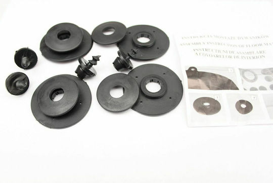 Rezaw Plast Satz Vorder- und Hintermatten Wannenartig 4Stück aus Gummi für Jeep Großer Cherokee 2005-2010 Schwarz