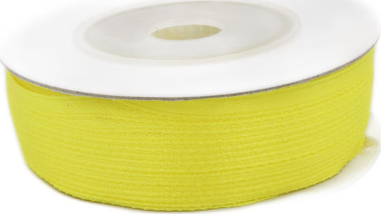 Satin Panglică Monocromie Galben 100metri cu lățime 3mm