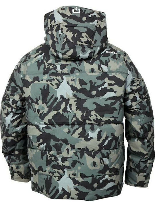 Geacă de Iarnă Puffer Waterproof Olive Camo